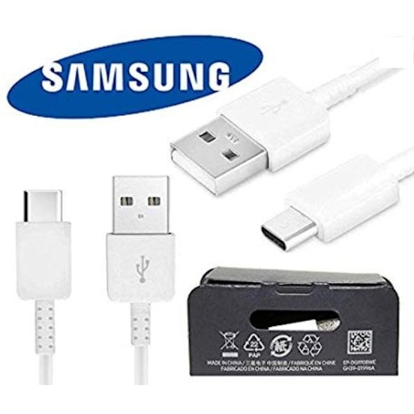 Två (2) st original  Samsung USB-C datladdningskablar