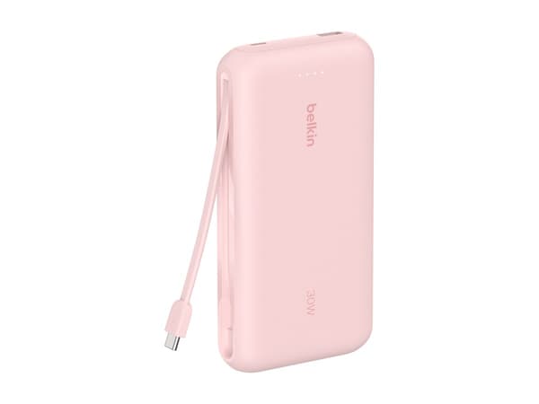 Belkin BoostCharge Powerbank 20000mAh 30Watt 1xUSB-A 2.0 2xUSB-C Pink rosa