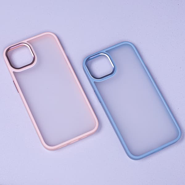 Satin Matt skal för iPhone 15 Pro 6,1\" blå