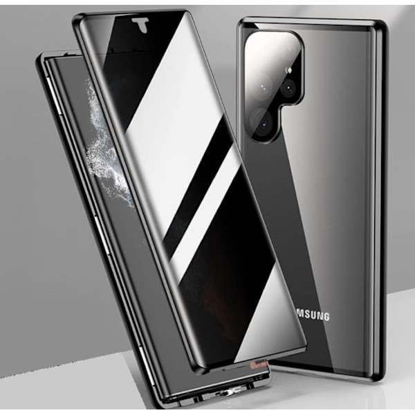Sekretess magnetiskt fodral för Samsung S25 plus svart svart