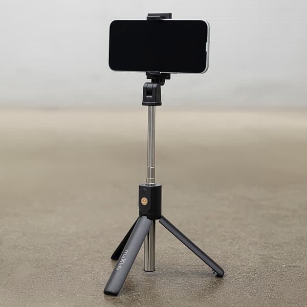 Maxlife Bluetooth selfiepinne stativ MXST-100 svart svart
