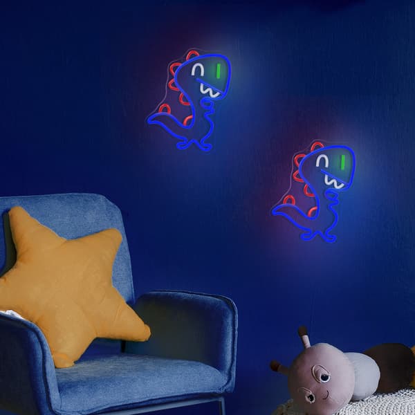 Neon PLEXI LED JURASSIC BABY DINO blå FLNJ01 Forever Light blå