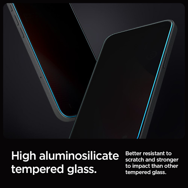 Spigen Glas.Tr \"Ez Fit\" 2-pack for iPhone 16 Pro 6.3\" privacy