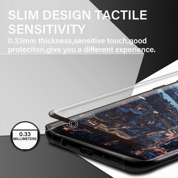 2 täysin peittävää karkaistua lasia Samsung s9 plus -puhelimelle