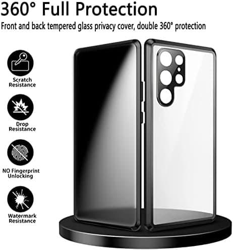 Privacy doubelfodral för Samsung S24 svart