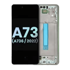 Oled-enhet med ram för Samsung Galaxy A73 5G (A736 / 2022) (Service Pack) (Mint) grön