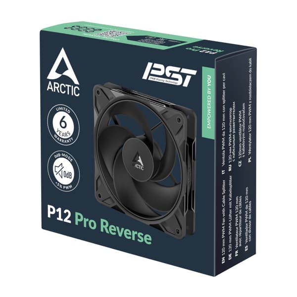 Arctic P12 Pro Reverse Fan 1-pack svart 120 mm svart