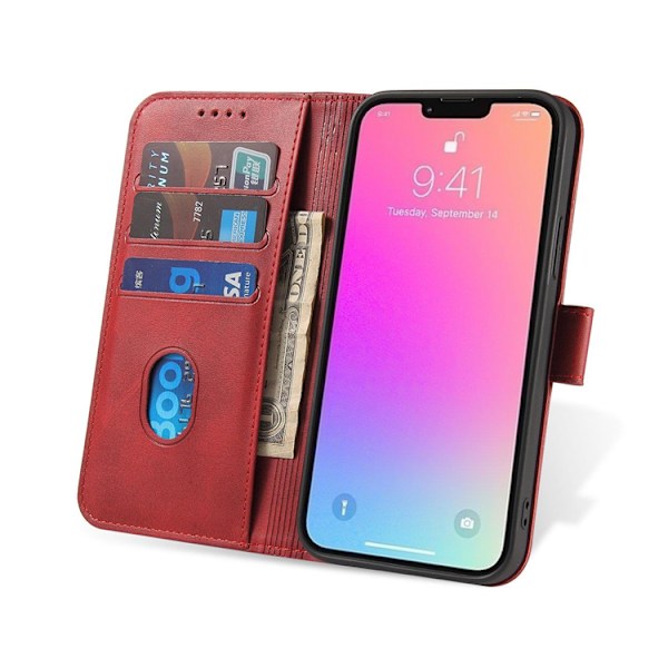 Smart Magnetic Elegance iPhone 15 Plus röd röd