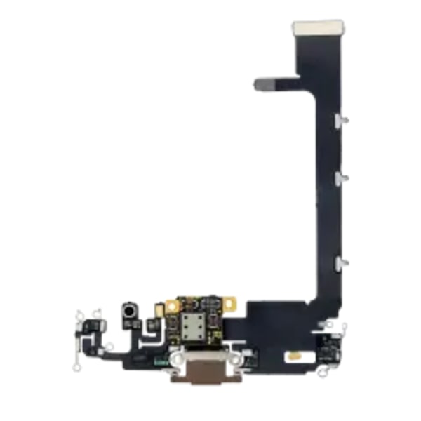 Laddningsport flexkabel med kort för iPhone 11 Pro Max (Eftermarknad Plus) (Guld)