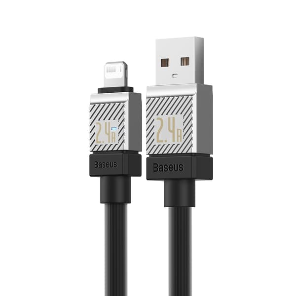 Baseus CoolPlay USB - Lightning-kabel 2m 2,4A svart
