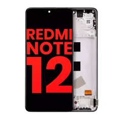 OLED-enhet med ram för Xiaomi Redmi Note 12 4G (Eftermarknad Plus) (Alla färger)