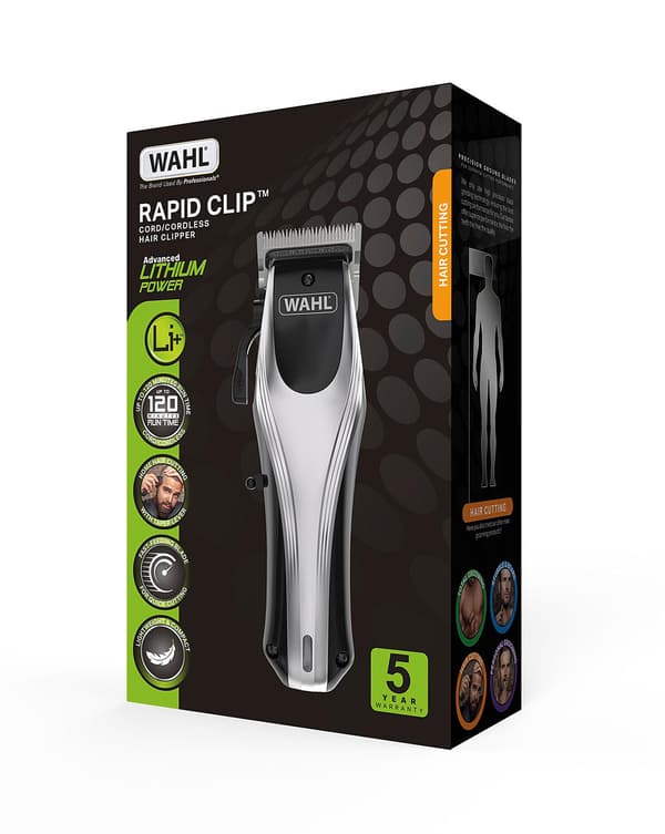 WAHL Rapid Clip Hårklipper svart Silver svart