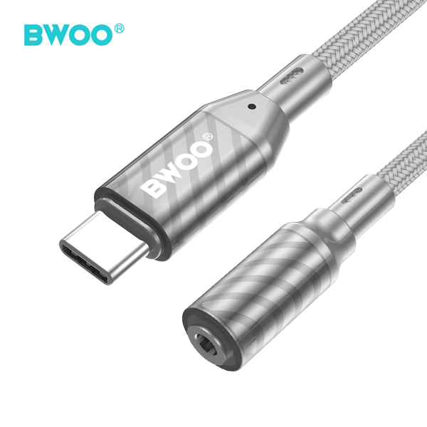 BWOO Adapter Typ C till 3 5MM Jack BZ65 transparent