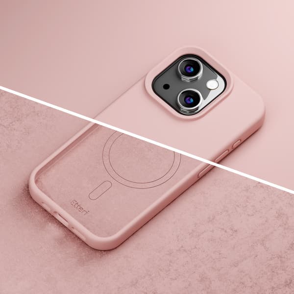 Etteri Silicone Mag skal för iPhone 13 ljusrosa rosa