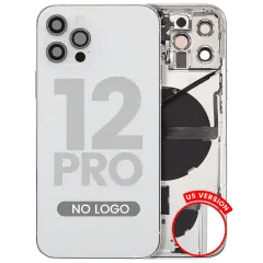 Baksida med smådelar för iPhone 12 Pro (amerikansk version) (Eftermarknad Plus) (Silver) silver