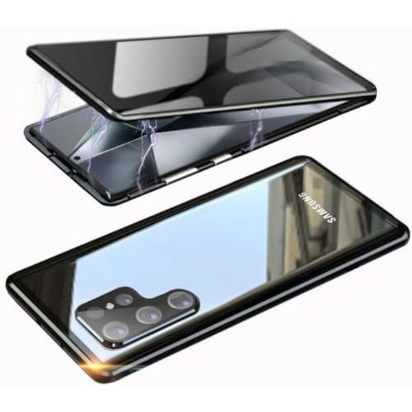 Privacy doubelfodral för Samsung S24 plus svart svart