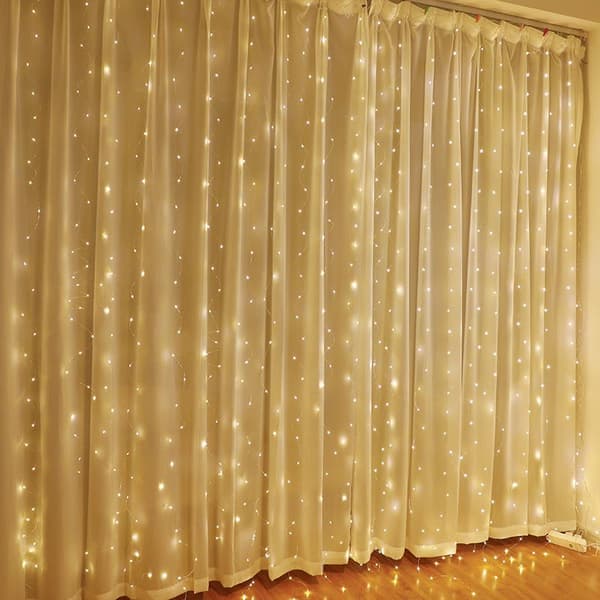 Telcon LED-gardin (100 LED) 3Mx1M - Varmvit, Utan Hänge