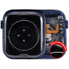 Höljesmontering kompatibel med Watch Series 6 (44MM) (Använd OEM-dragning: Klass A) (Mobilversion) (Aluminium / Blå)