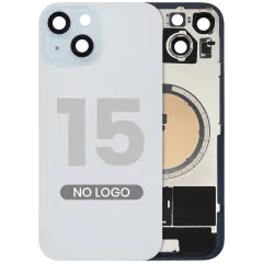 Baksida i glas med MagSafe-magnet för iPhone 15 (Eftermarknad) (Blå) (Ingen logotyp)