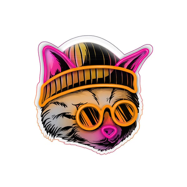 Neon ART LED CAT DREAMER flerfärgad FLA04 Forever Light