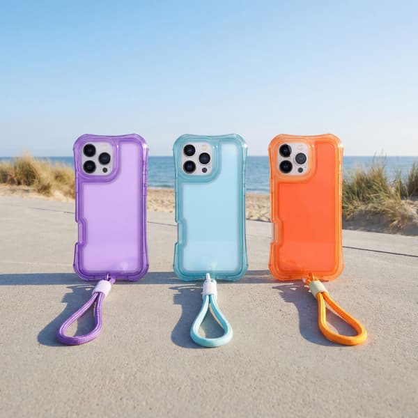 Safepop skal med rem för iPhone 11 orange
