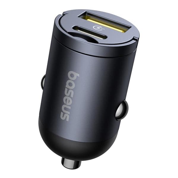 Baseus Mini Tiny Star PD billaddare 1x USB-C - USB-A-port 30W svart svart