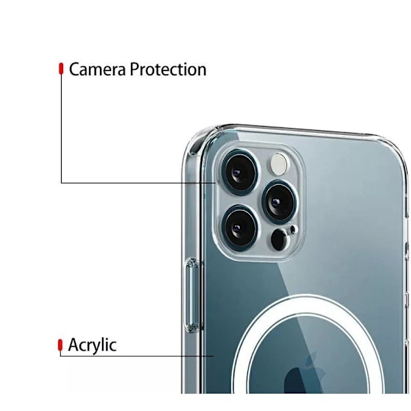 MagSafe silikonikuori iPhone 12:lle, musta transparent
