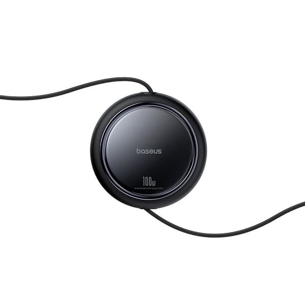 Baseus-kabel Bright Mirror 2in1 USB-C - USB-C + USB-C 1m 100W svart infällbar