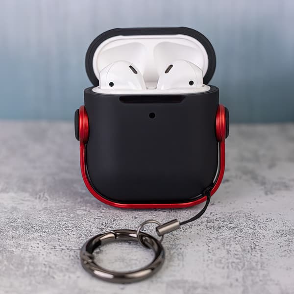 fodral för Airpods / Airpods 2 Headset röd röd
