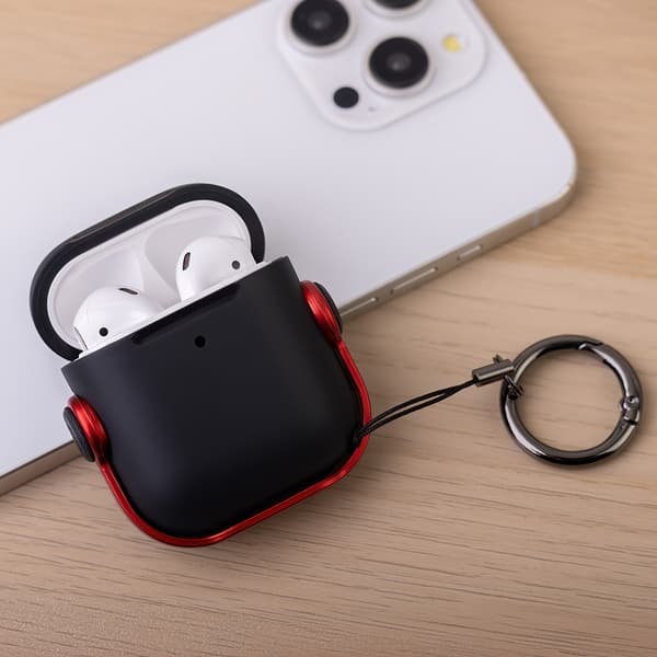 fodral för Airpods / Airpods 2 Headset röd röd