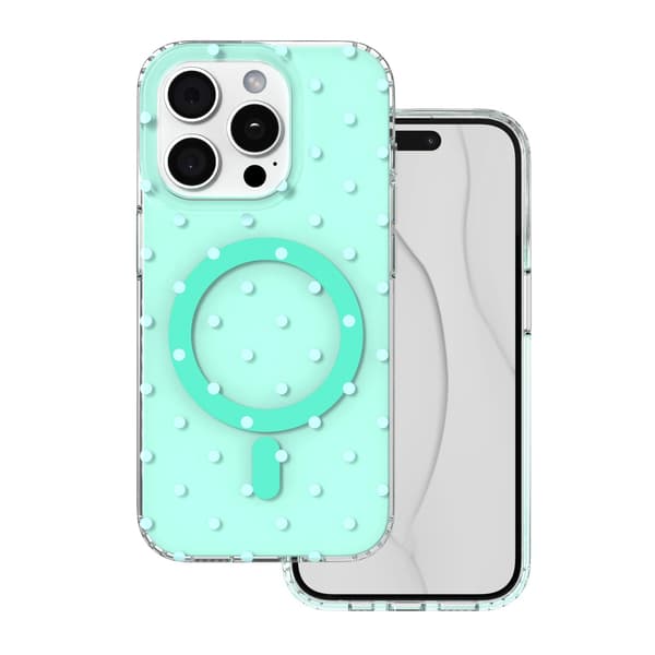 Bubble Dots Mag-fodral för iPhone 15 Pro 6,1\" grön