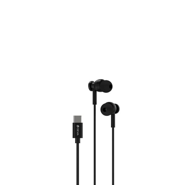 Devia trådbundna hörlurar Smart M1 Digital Metal USB-C svart