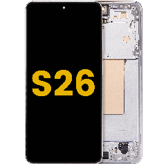 OLED-enhet med ram för Samsung Galaxy S26 5G (USA och internationell) (renoverad) (vit) vit
