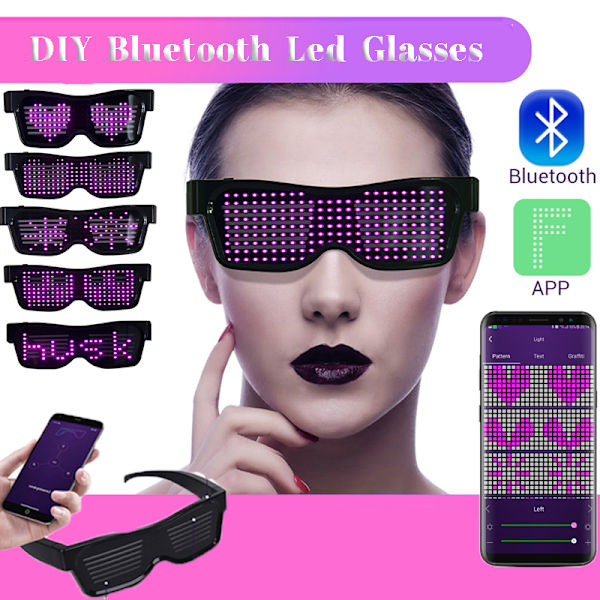Bluetooth Appkontroll  Led Party Glasögon multi