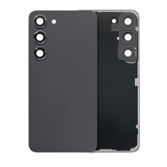 Back Cover Glass With Camera Lens For Samsung Galaxy S23 5G (Service Pack) (Phantom Black) svart