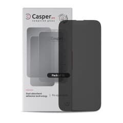 Casper Pro Härdat Glas för iPhone 15 Pro (10-pack) (Sekretess) röd