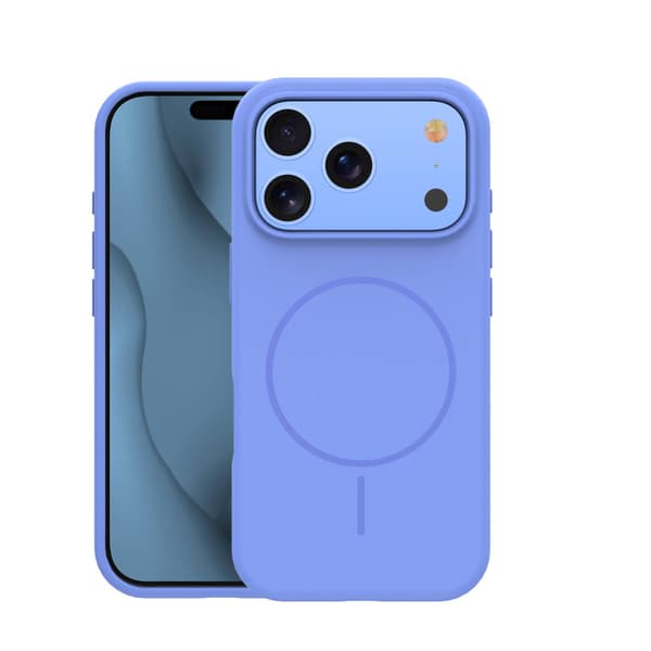 Silicone Thin Mag skal för iPhone 17 Pro / 18 Pro sky blå blå