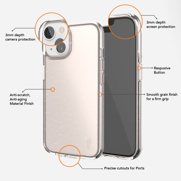 Ugly Rubber Vogue-fodral för iPhone 15 Plus 6,7\" roséguld