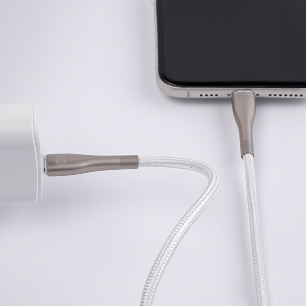 Forever Sleek kabel USB-C - Lightning 1,0 m 27W vit vit