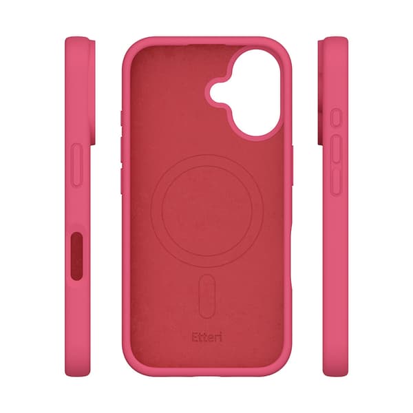 Etteri Silicone Mag skal för iPhone 16 Plus hallon