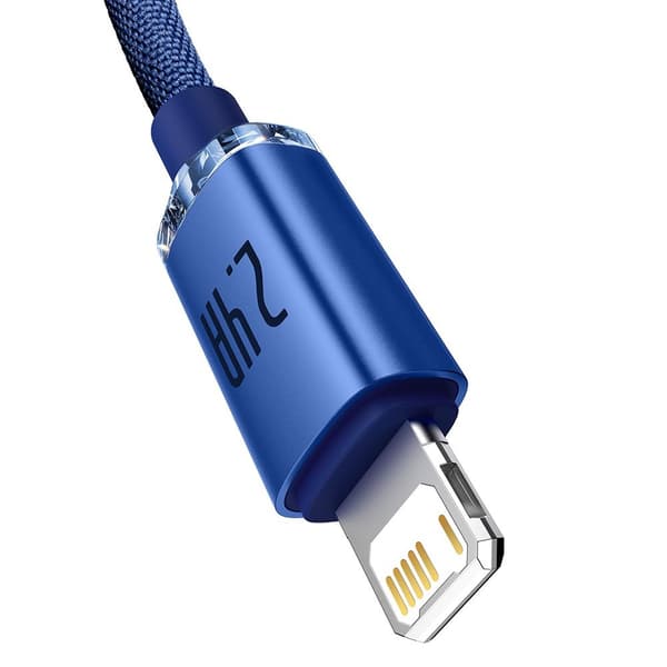 Baseus kabel Crystal Shine USB - Lightning 1,2 m 2,4A blå blå