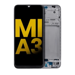 OLED-enhet med ram för Xiaomi Mi A3 (renoverad) (silver)