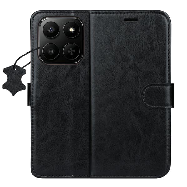 Smart Luxe läderfodral för Motorola Edge 70 Fusion svart
