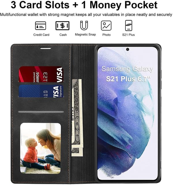 CaseMe 013 för Samsung Galaxy S21plus Plånboksfodral|mörkbrun