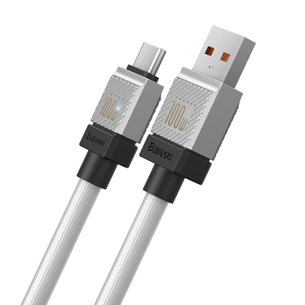 Baseus kabel CoolPlay USB - USB-C 1m 100W vit