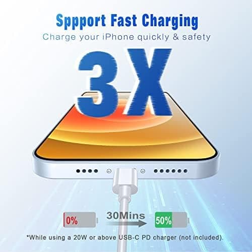 2 st 2 m USB C-Lightning kablar