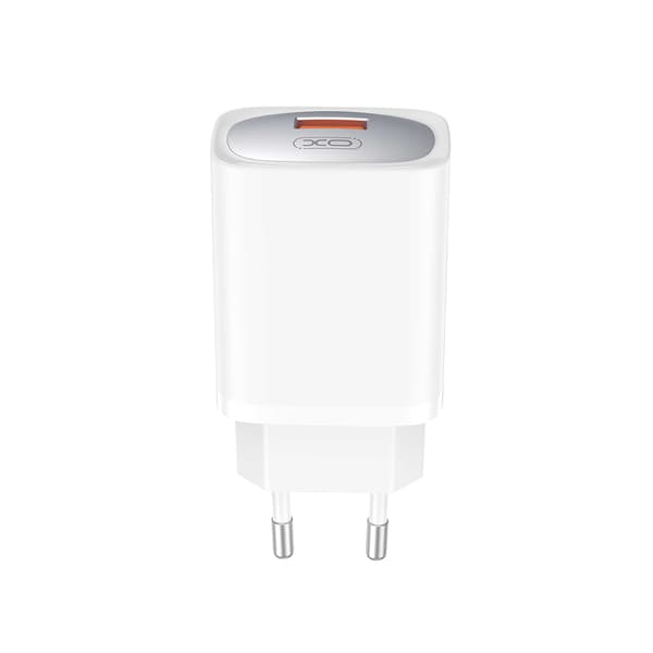 XO väggladdare CE19 QC 18W 1x USB vit + kabel microUSB vit