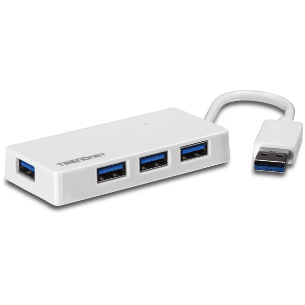TRENDnet TU3 H4E - Mini Hub - 4 x SuperSpeed USB 3.0 - desktop