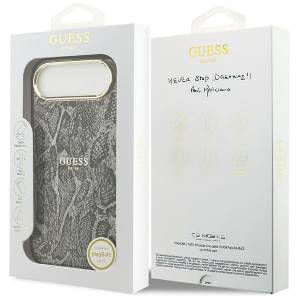 Guess Python Pattern MagSafe fodral för iPhone Air svart svart