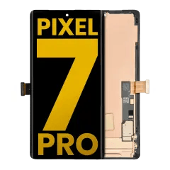 OLED-enhet med ram (utan fingeravtryckssensor) för Google Pixel 7 Pro (renoverad) (alla färger)
